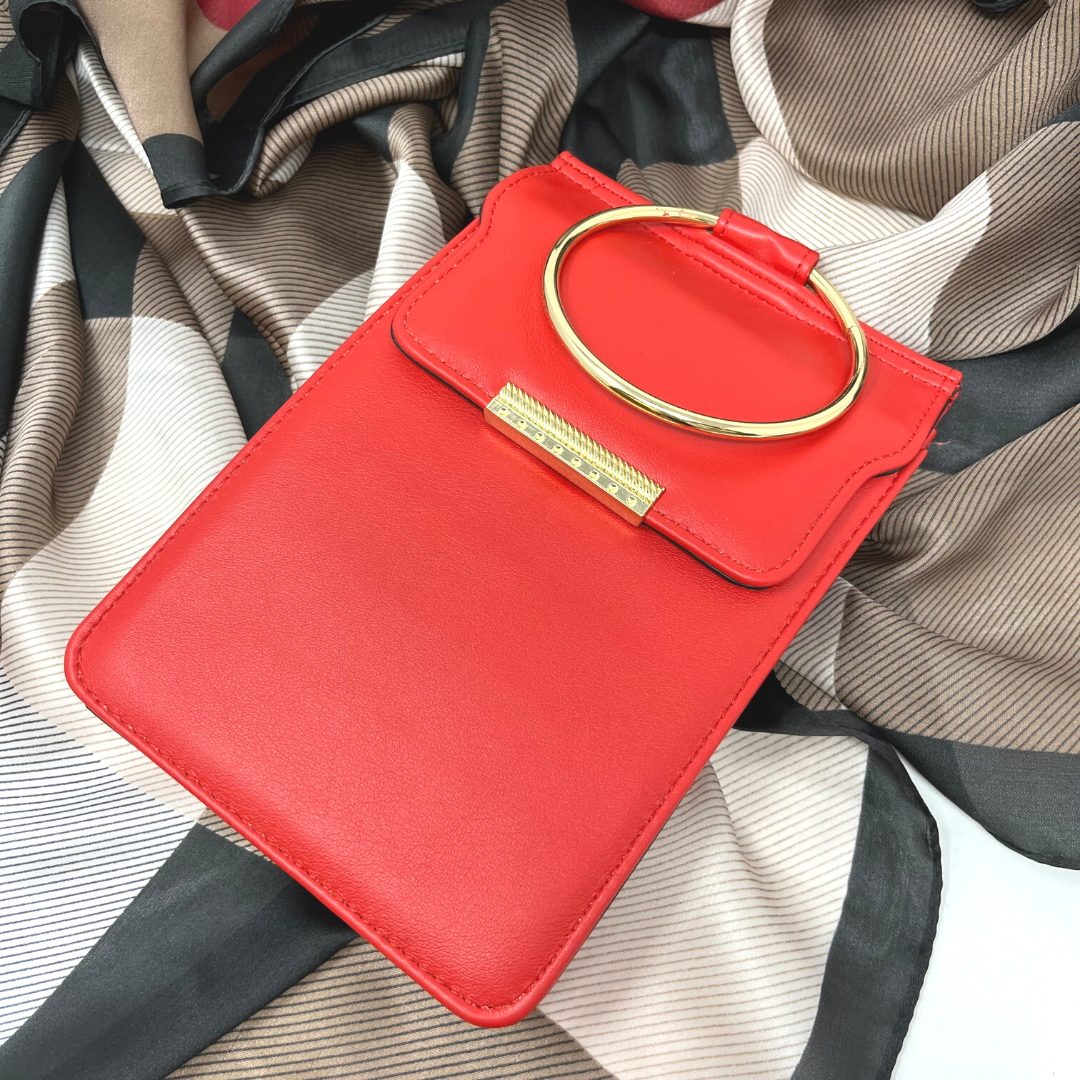 Phone Crossbody Bag Soft Leather: Black