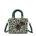 Patent Flower Pattern Satchel