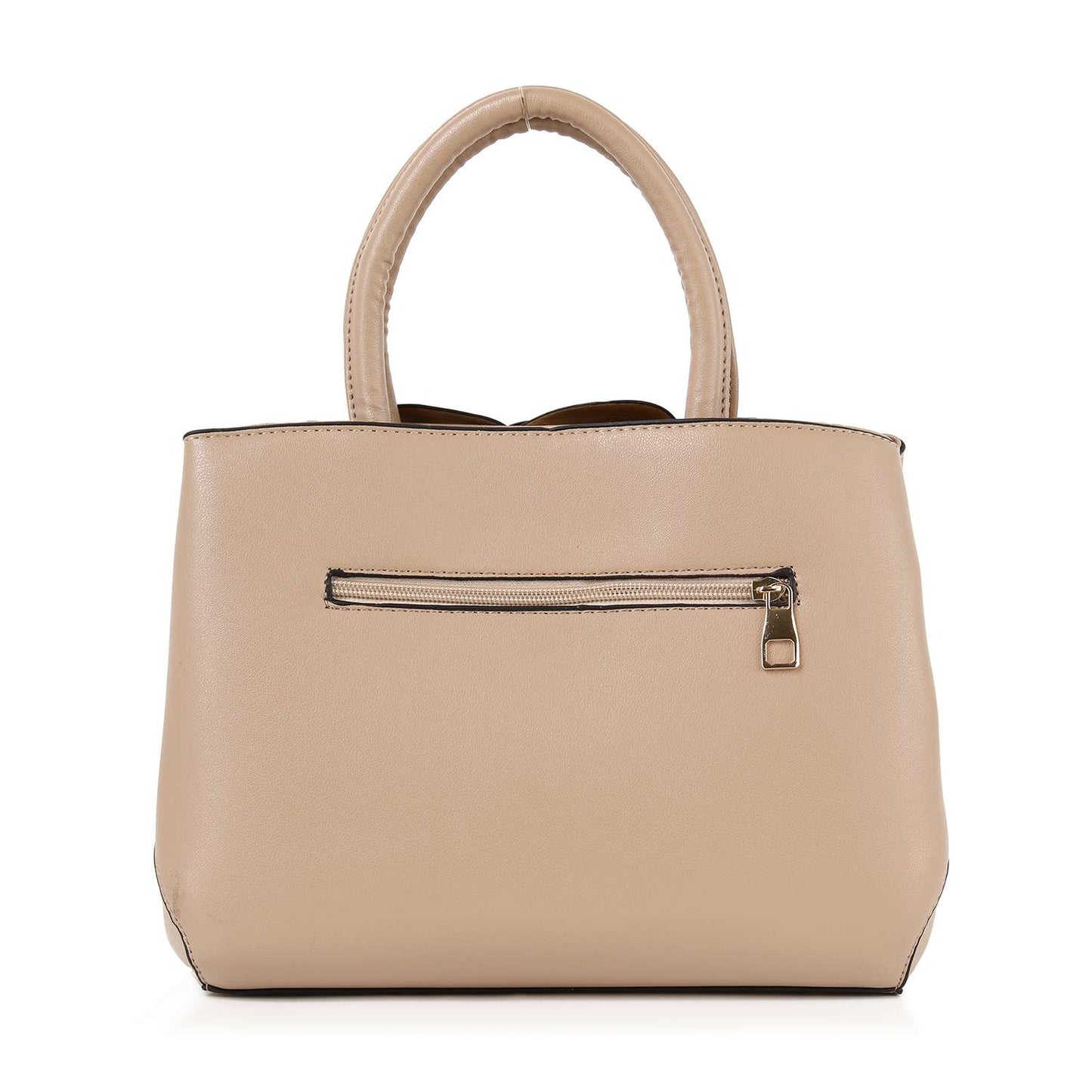 Raised Floral Hand Tote - Beige