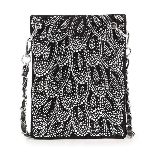 Rhinestone Bling Petite Crossbody Sling Bag
