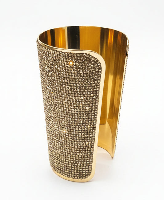 Sparkling Gold Cuff Bling Bracelet