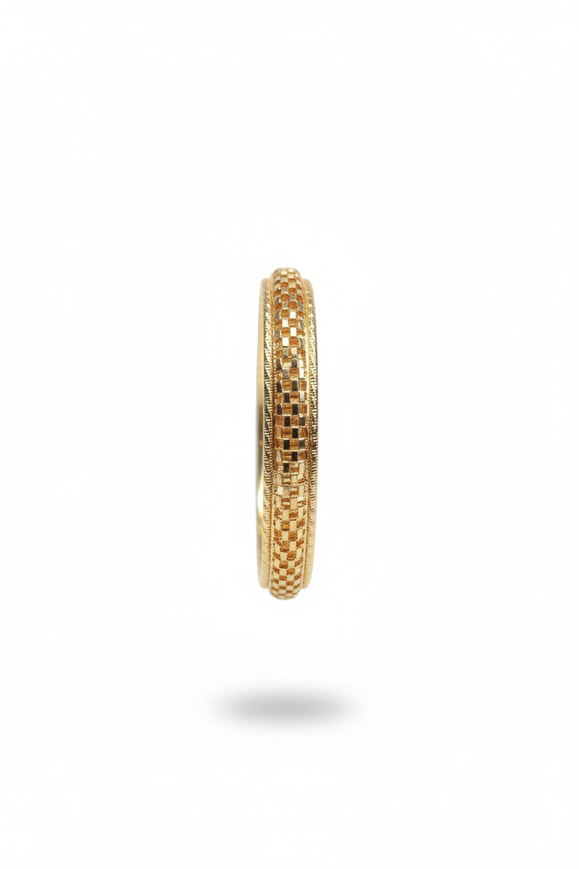 Gold-Tone Textured Woven Hoop Earrings