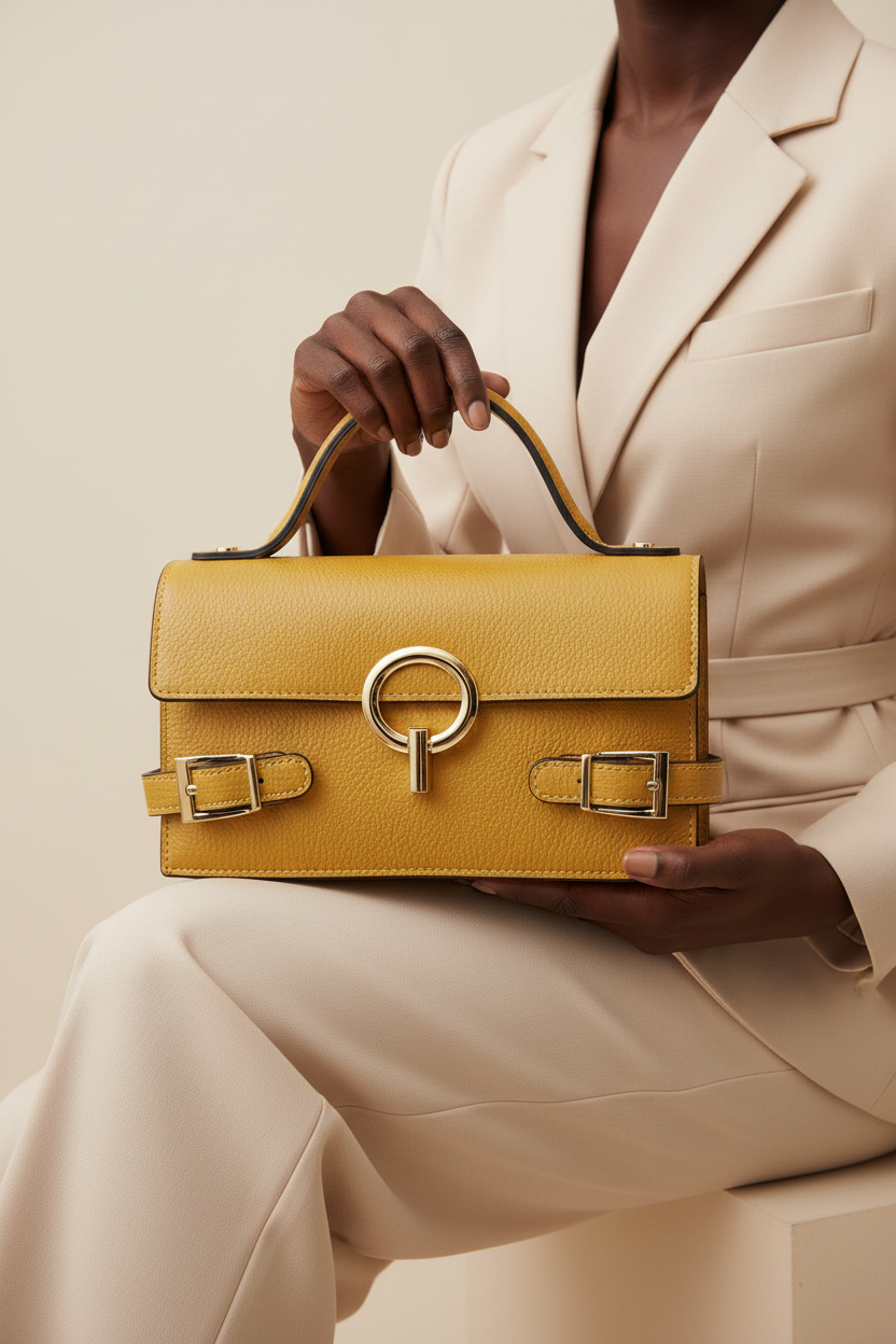 Leather Bag - Yellow