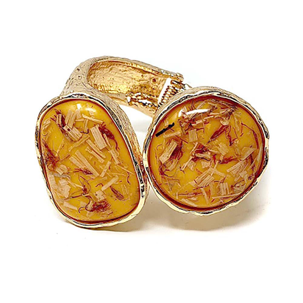 Double Confetti Stone Hinged Bracelet