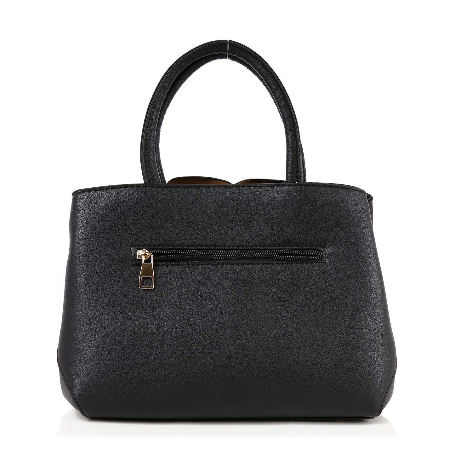 Raised Floral Hand Tote - Black