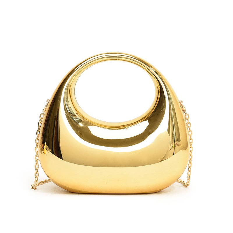 Luxury Acrylic Elegant Ladies Clutch: Light Gold