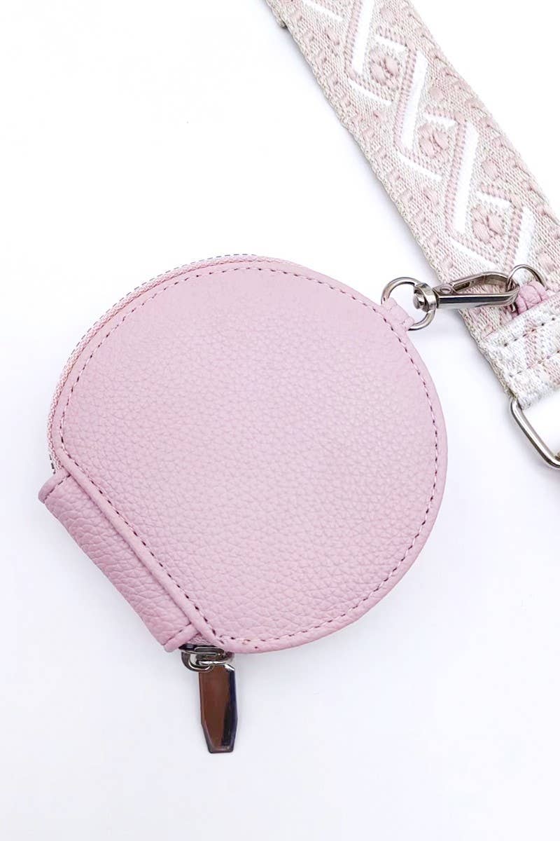 `Vegan Leather Woven Weaved Crossbody Shoulder Bag: Black