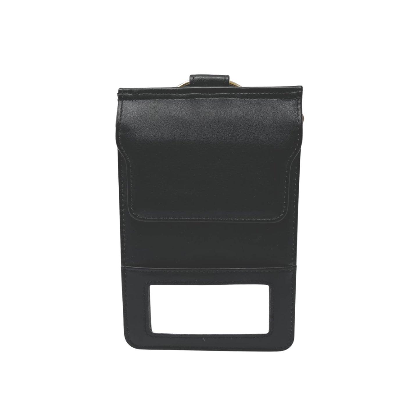 Phone Crossbody Bag Soft Leather: Black