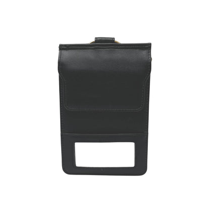 Phone Crossbody Bag Soft Leather: Black