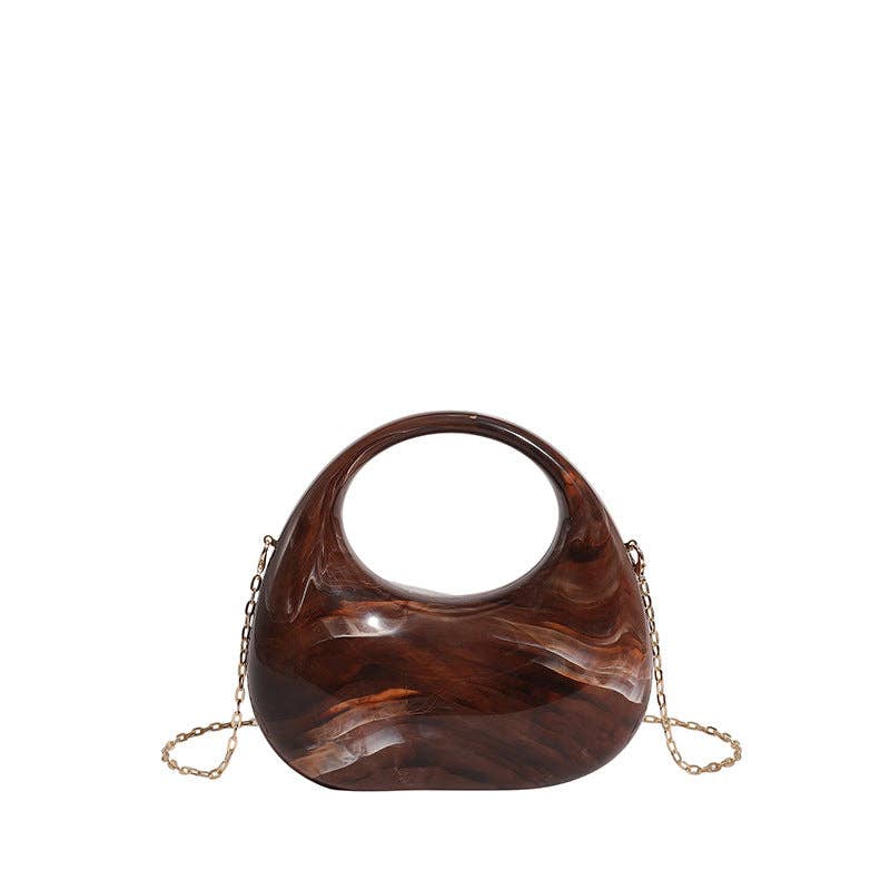 Luxury Acrylic Elegant Ladies Clutch: Light Gold