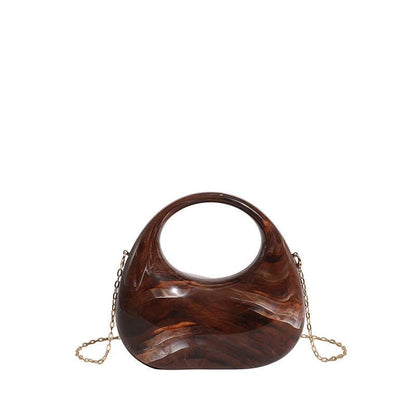 Luxury Acrylic Elegant Ladies Clutch: Light Gold