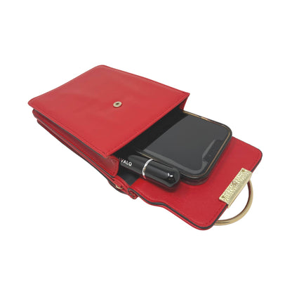 Phone Crossbody Bag Soft Leather: Black