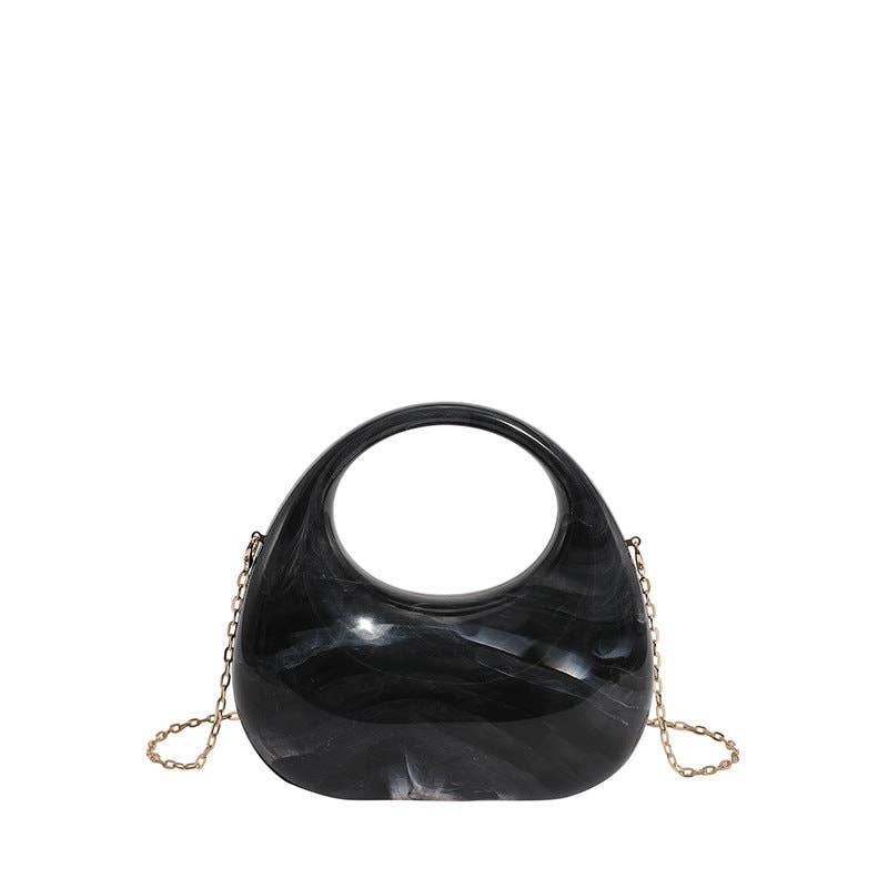 Luxury Acrylic Elegant Ladies Clutch: Light Gold