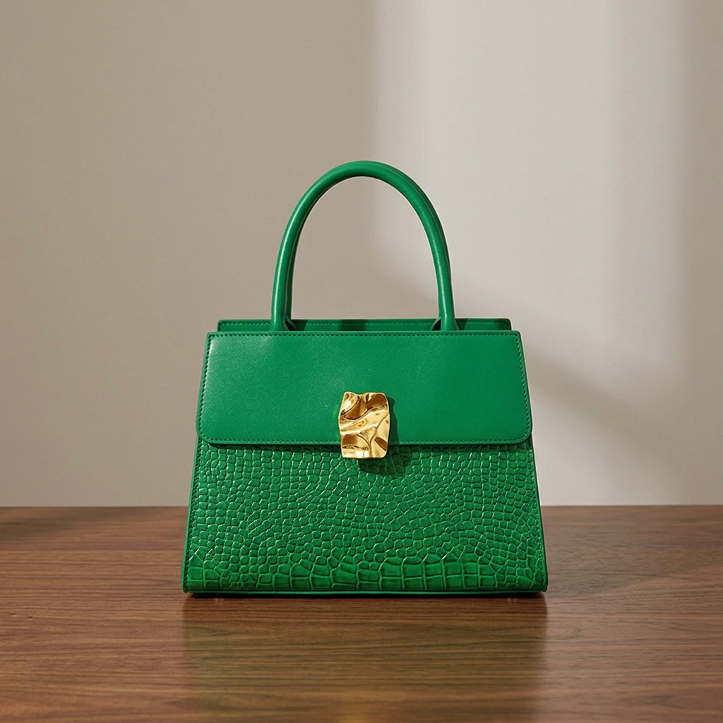 Retro Faux Crocodile-Pattern Top Handle Crossbofy/Shoulder/Satchel HandBag
