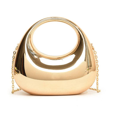 Luxury Acrylic Elegant Ladies Clutch: Light Gold
