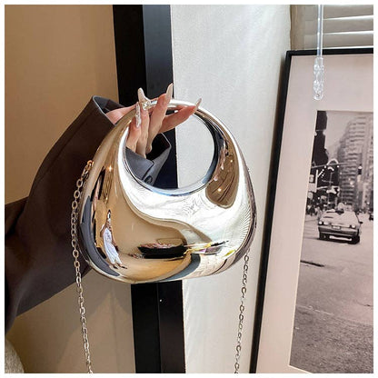 Luxury Acrylic Elegant Ladies Clutch: Light Gold