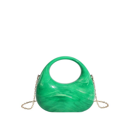 Luxury Acrylic Elegant Ladies Clutch: Light Gold