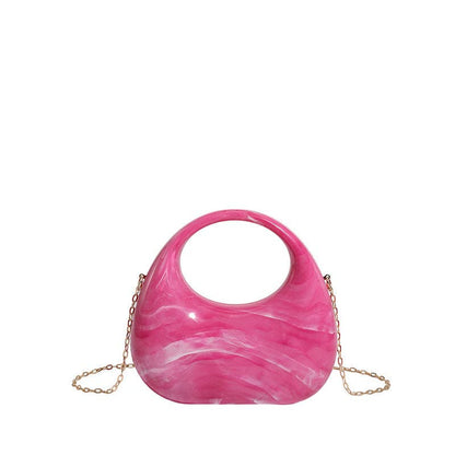 Luxury Acrylic Elegant Ladies Clutch: Light Gold
