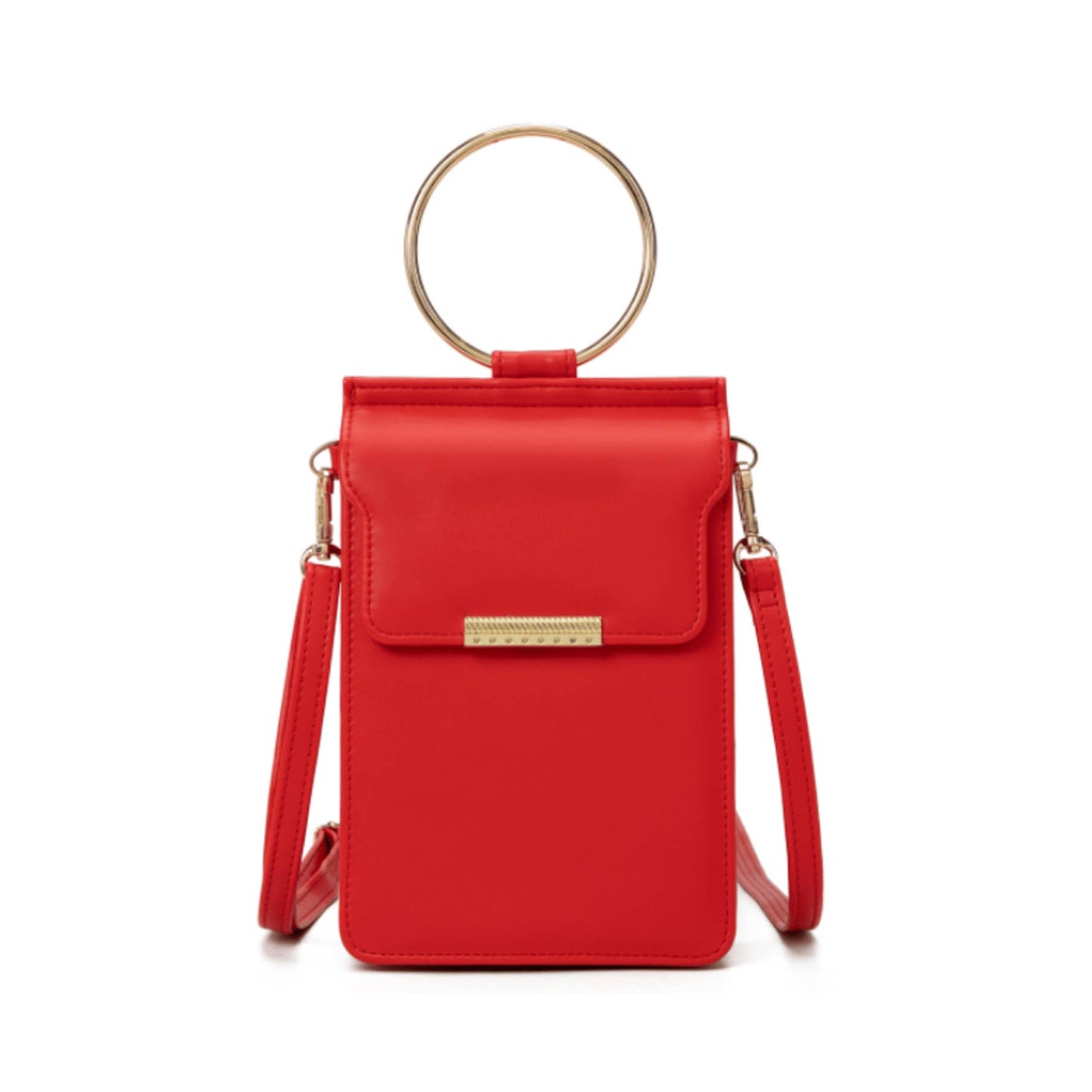 Phone Crossbody Bag Soft Leather: Black