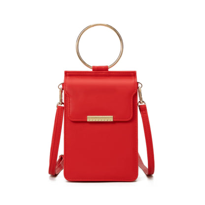 Phone Crossbody Bag Soft Leather: Black