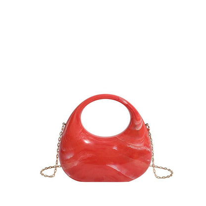 Luxury Acrylic Elegant Ladies Clutch: Light Gold