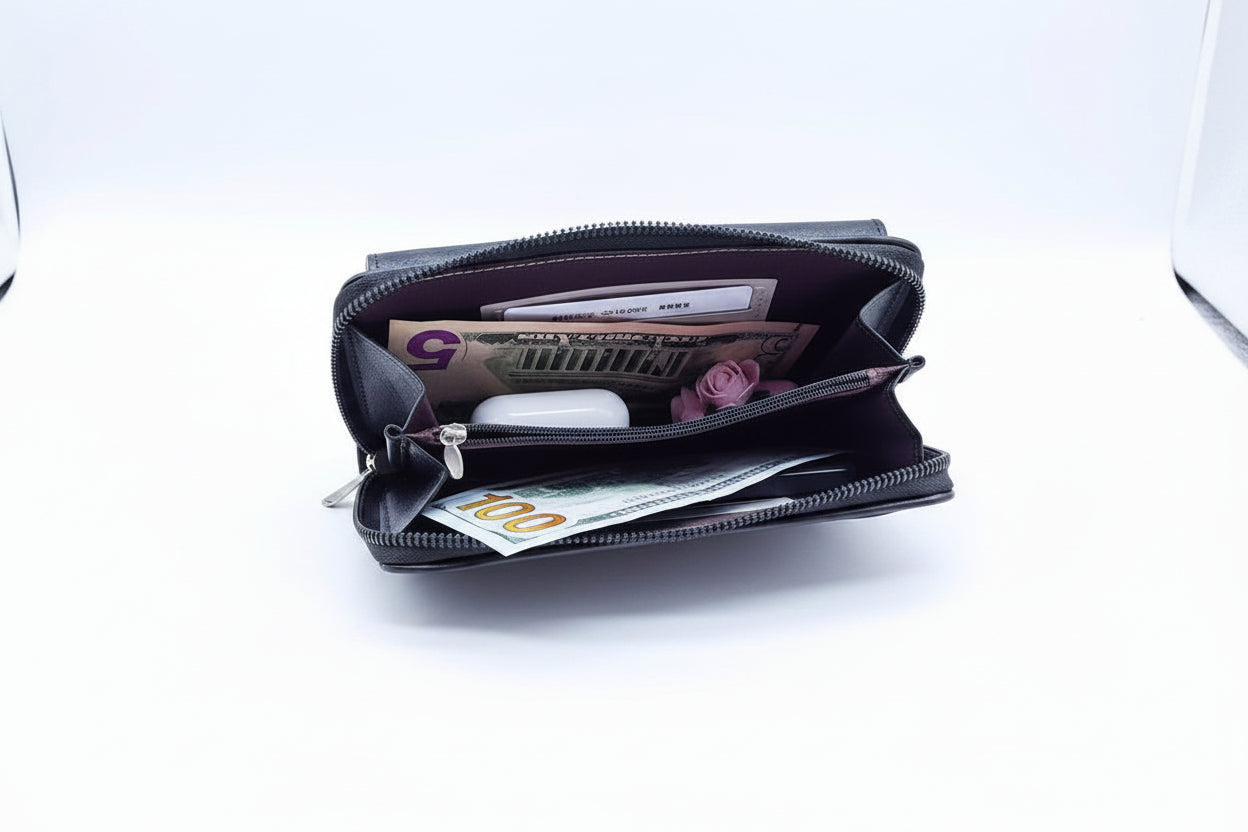 `Vegan Leather Woven Weaved Crossbody Shoulder Bag: Black