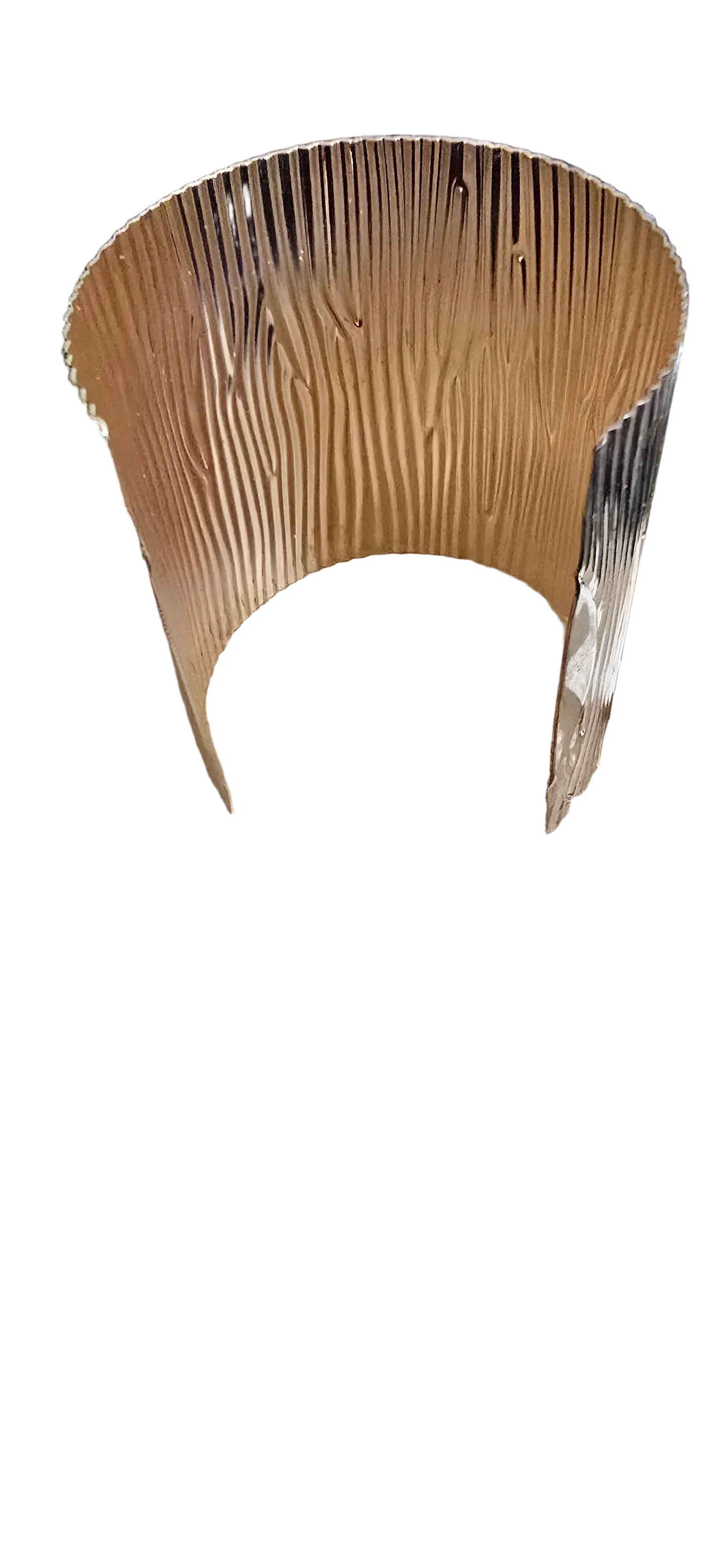 Majestic Wavering Wide Cuff Bracelet:Gold-tone