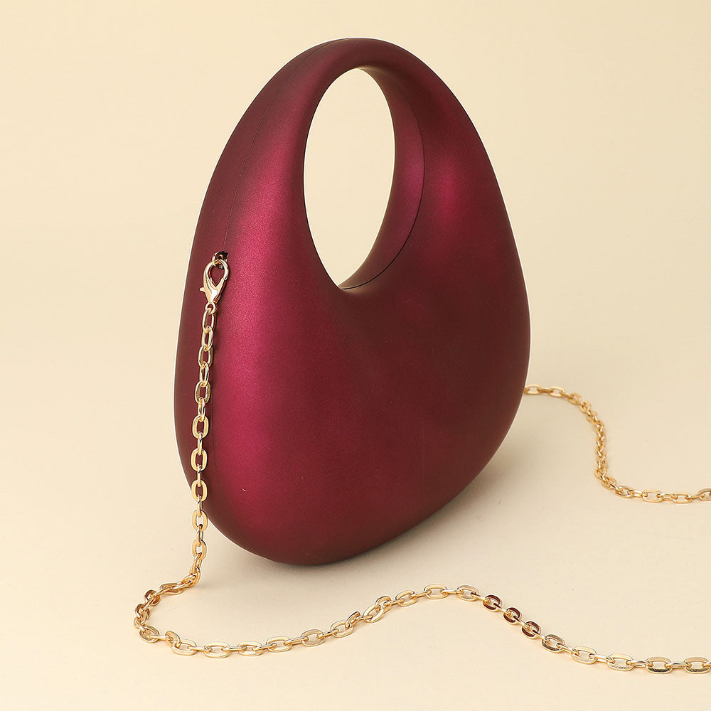 Matte Acrylic Crescent Handbag/Satchel-Gold