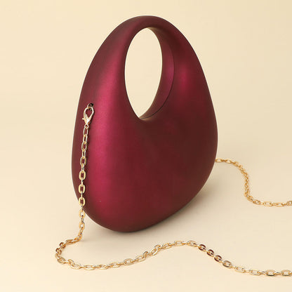 Matte Acrylic Crescent Handbag/Satchel-Gold