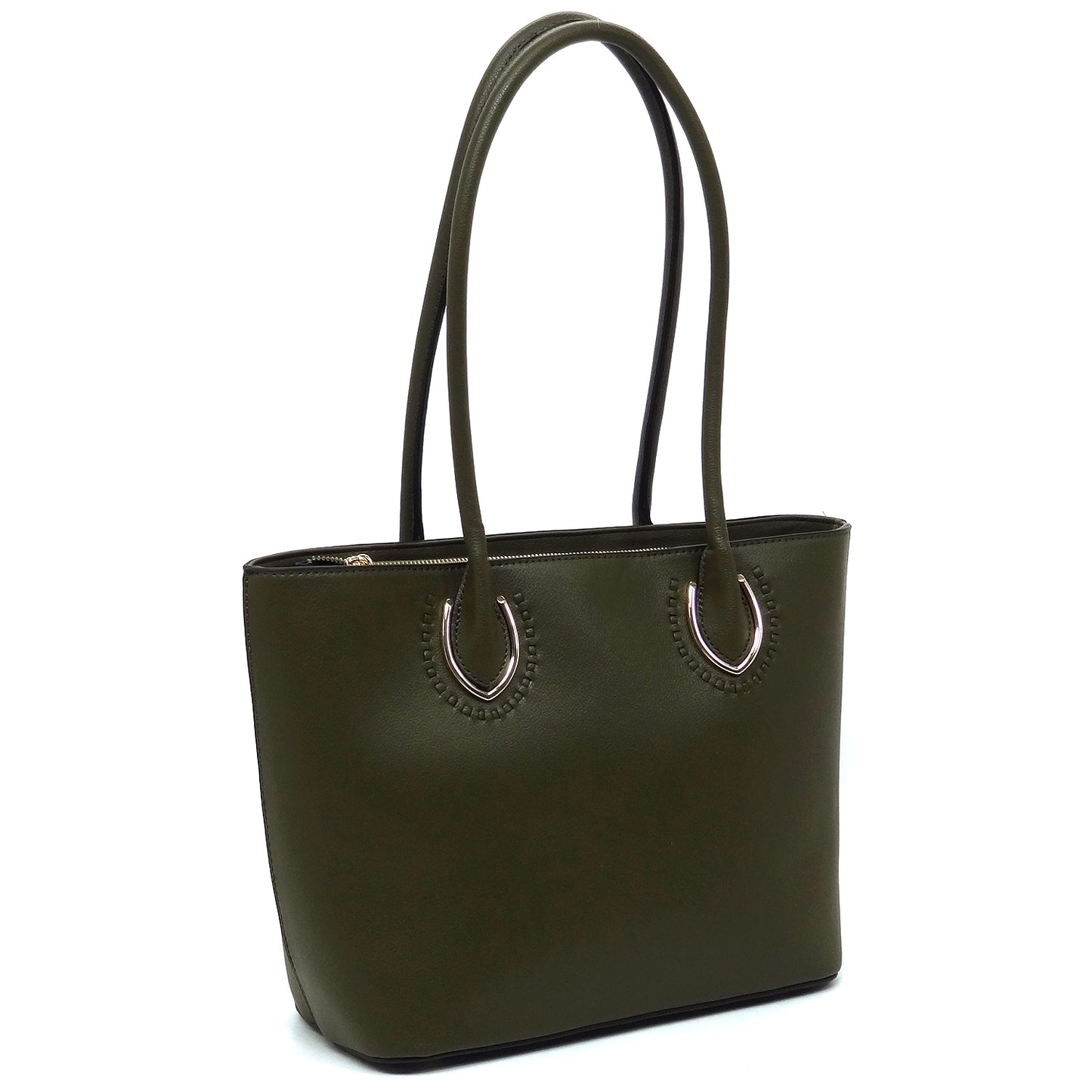 Fashion Top Handle 3-in-1 Shopper/Tote/Shoulder Combo Set-Taupe