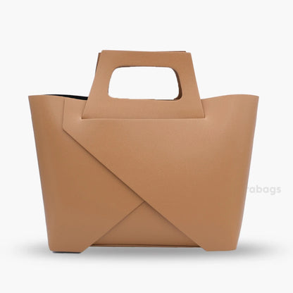 Milano Luxe Genuine Italian Leather / Tote / Shoulder Bag / Combo Bag Set - Camel