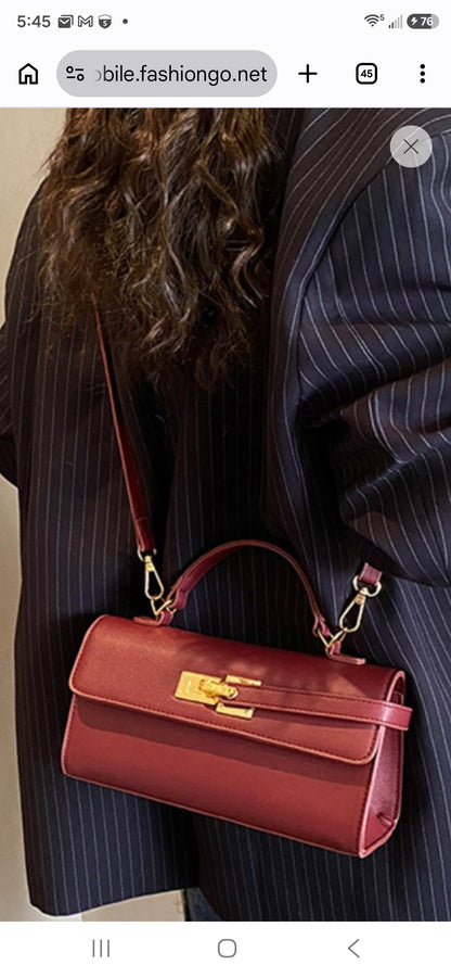 Kensington Top-Handle Crossbody Handbag - Burgundy