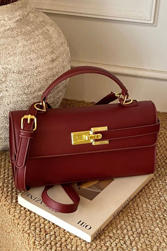 Kensington Top-Handle Crossbody Handbag - Burgundy