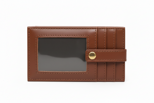 Faux Leather Weave Flat Wristlet Card / Coin Wallet