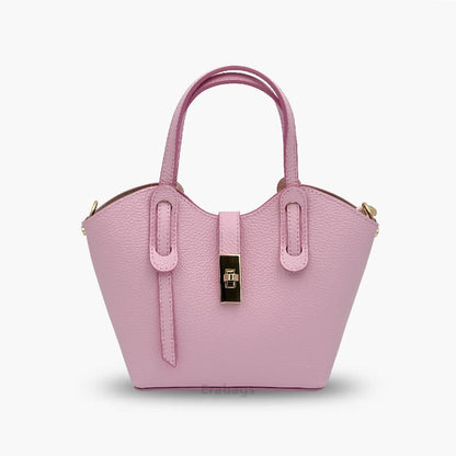 Genuine Italian Leather - small carrier - Pink