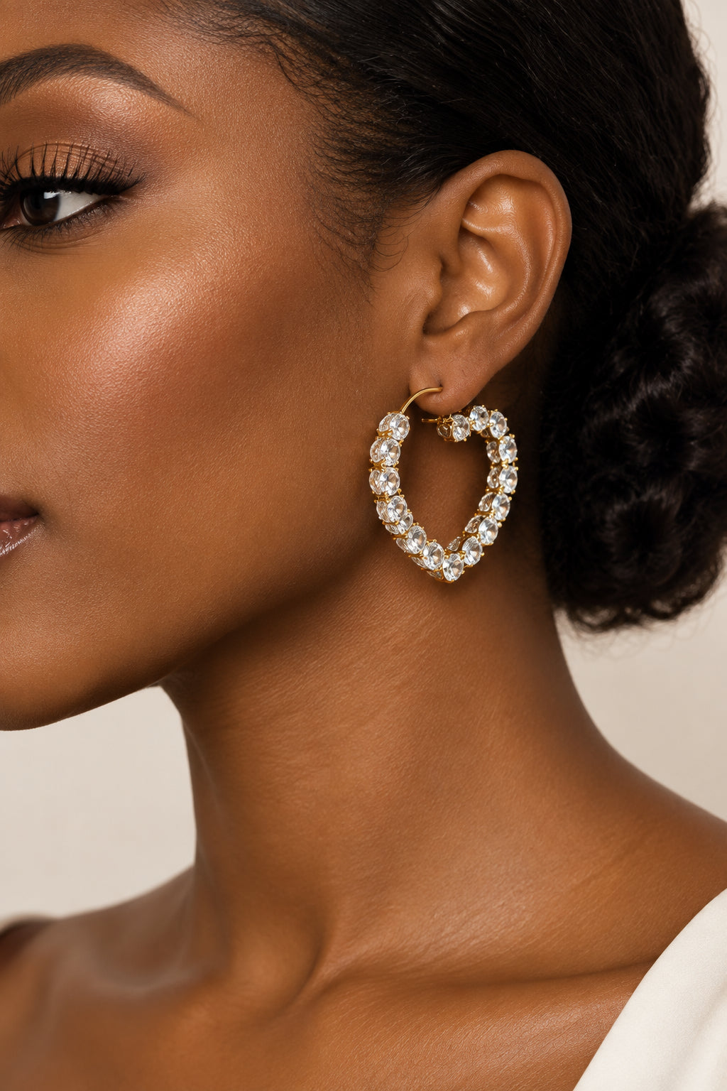 Vanina Heart Earrings-Gold