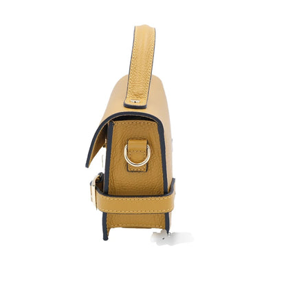 Genuine Italian Leather Handbag: Yellow