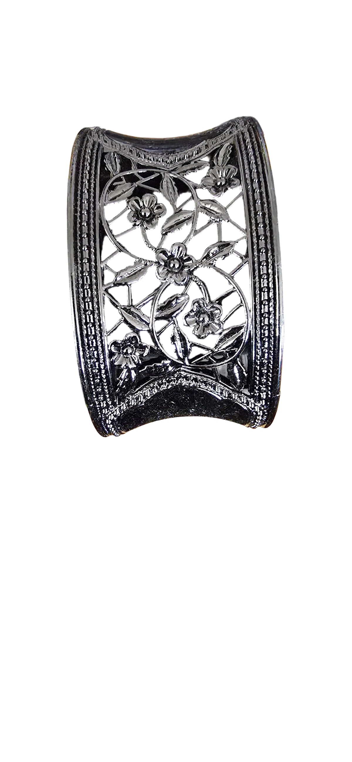 Midnight Garden Cuff Bracelet: Black