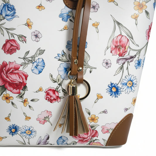 Genuine Italian Leather Handbag - Brown