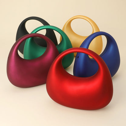Matte Acrylic Crescent Handbag/Satchel-Gold