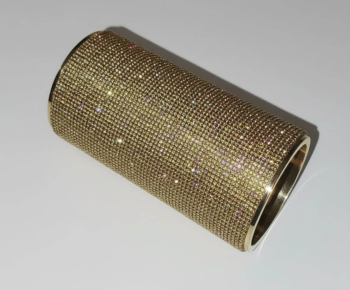 Sparkling Gold Cuff Bling Bracelet