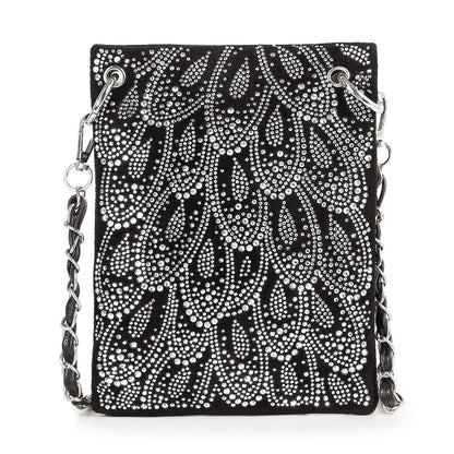 Rhinestone Bling Petite Crossbody Sling Bag