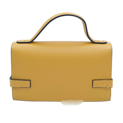 Genuine Italian Leather Handbag: Yellow