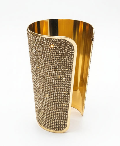 Sparkling Gold Cuff Bling Bracelet
