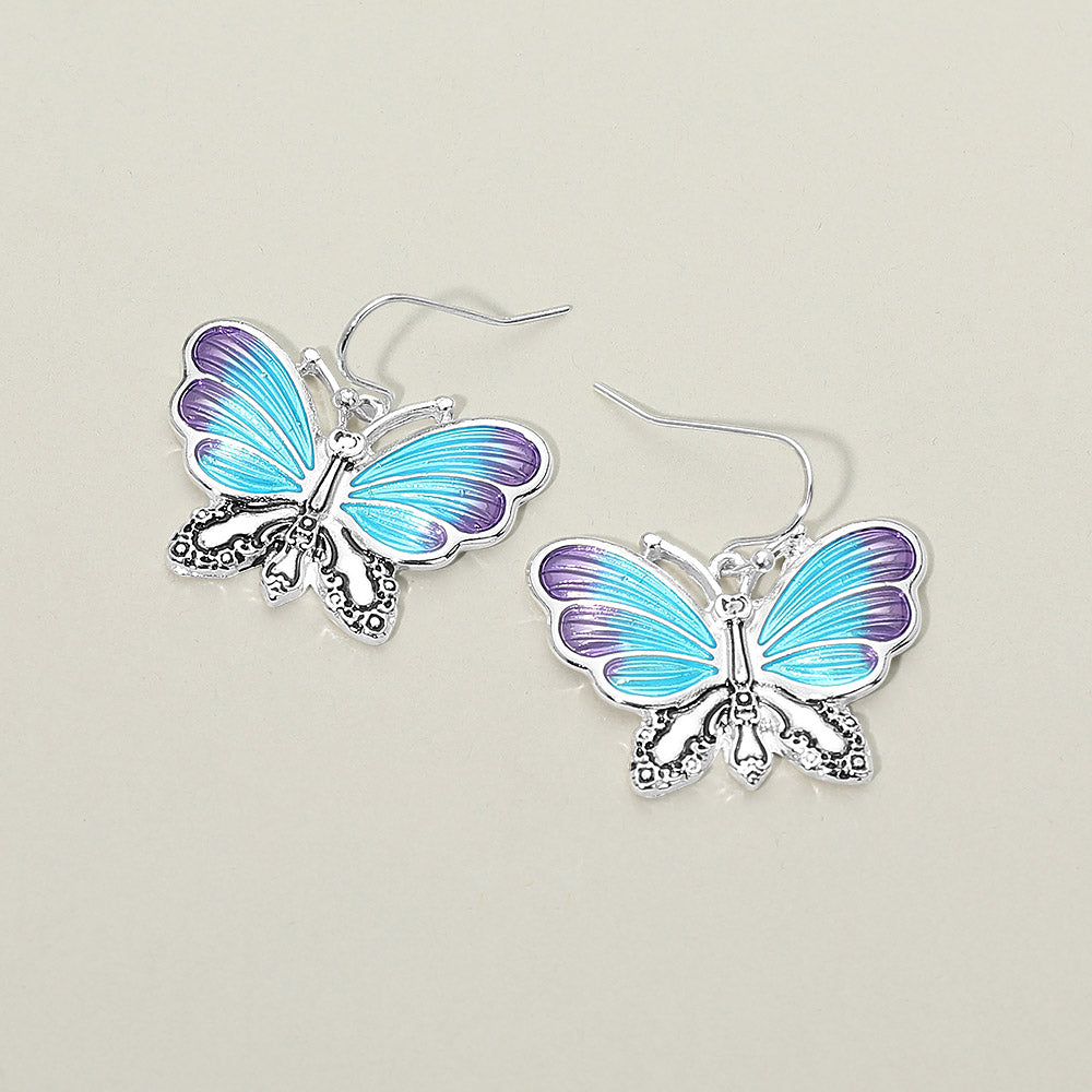 Butterfly Charm Drop Dangle Earrings