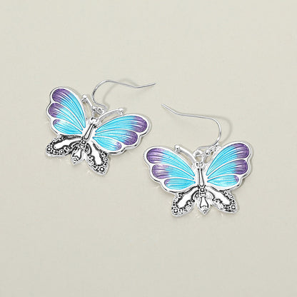 Butterfly Charm Drop Dangle Earrings