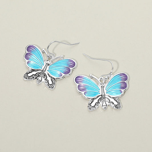 Butterfly Charm Drop Dangle Earrings