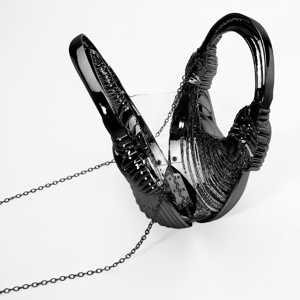 Shelli metallic sculpted loop bag with top handle – luxury cross-body women handbags.”