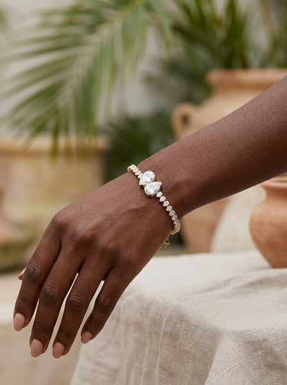 The Twin Pear Radiant Tennis Bracelet