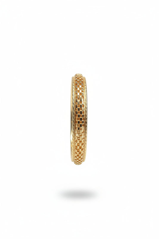 Gold-Tone Textured Woven Hoop Earrings